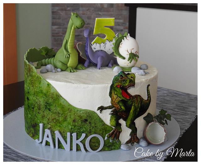 DINO cake - Decorated Cake by MartaMc - CakesDecor