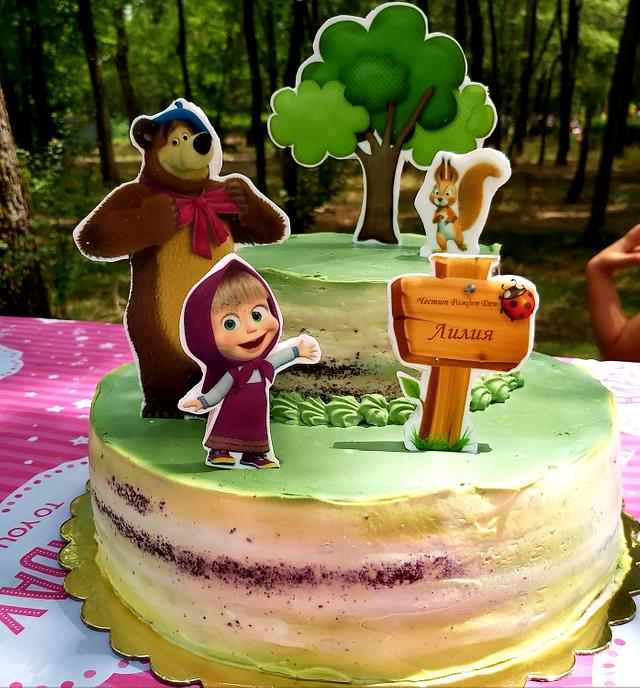 Cake Masha and Bear - Decorated Cake by Nadejda - CakesDecor