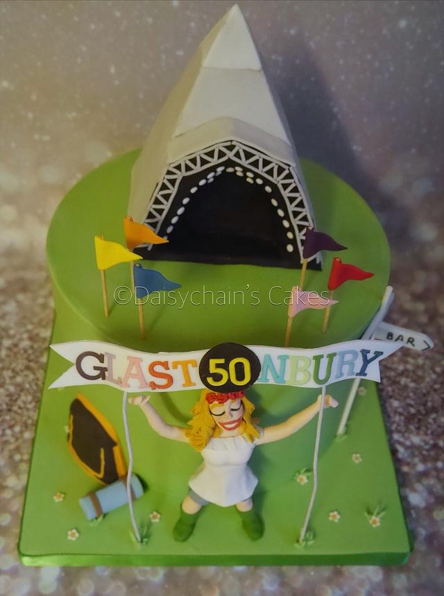 Glastonbury 50th birthday cake