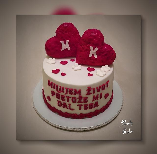 Happy Valentine's day cake - Decorated Cake by AndyCake - CakesDecor