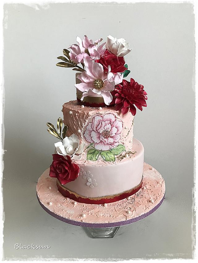 Birthday flowers - Decorated Cake by Zuzana Kmecova - CakesDecor