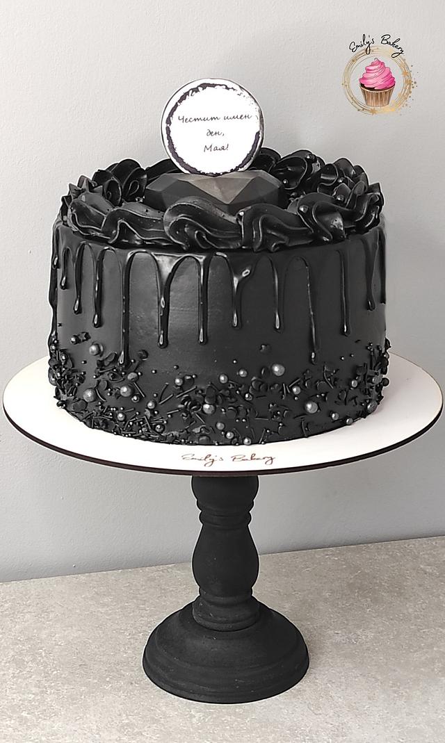 Black pearl Decorated Cake by Emily's Bakery CakesDecor