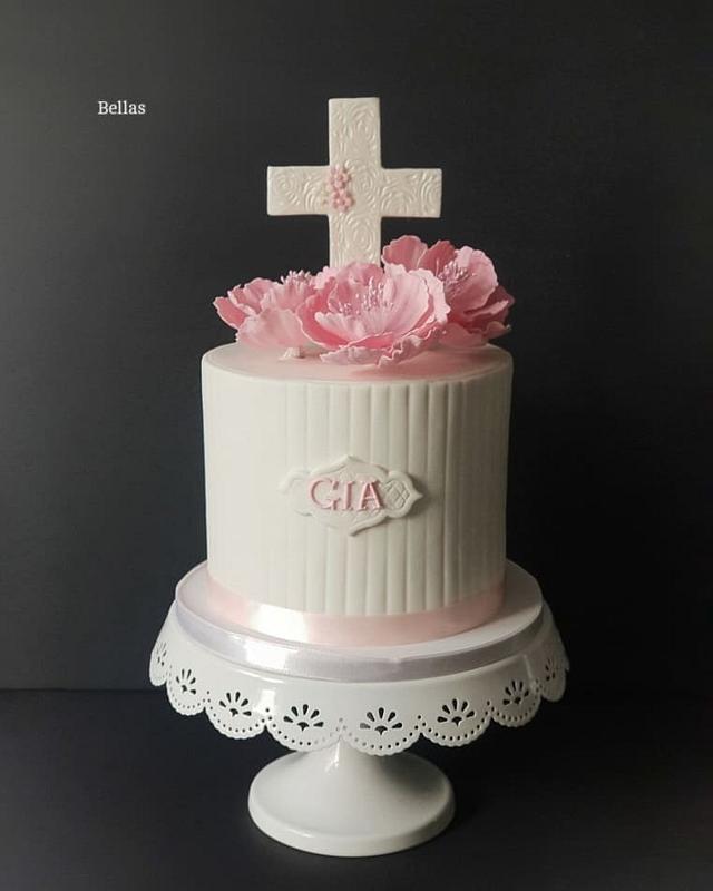 Baptism Cake! - Decorated Cake by Bella's Cakes - CakesDecor