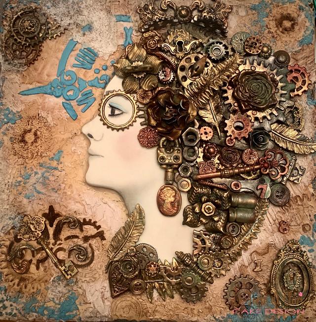 Woman In Mind - Steampunk Collaboration 2020 - Decorated - Cakesdecor