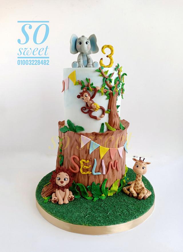 Jungle cake - Decorated Cake by SoSweetbyAlaaElLithy - CakesDecor