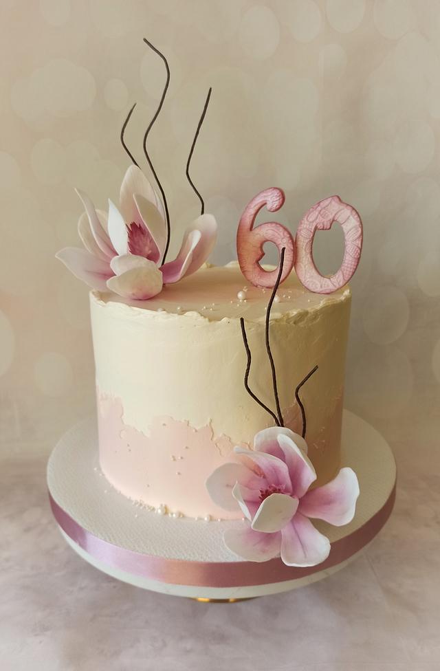 Magnolias Cake Decorated Cake By Jitkap CakesDecor   4c2ed0bcc0f04b8fb5f8dbf0b47b8346 