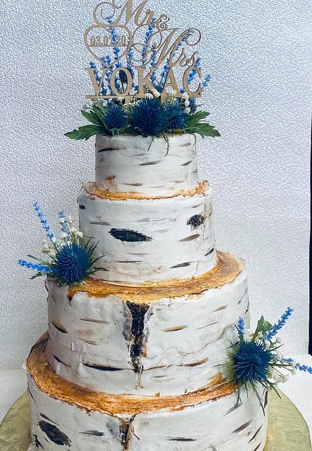 Birch Cake - Decorated Cake by PeggyT - CakesDecor