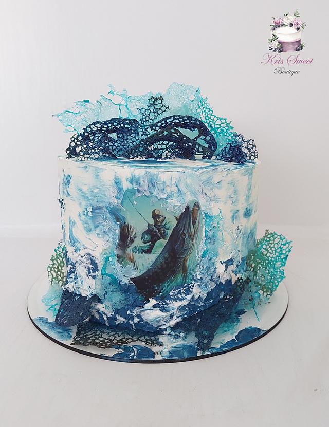 Fishing Cake Decorated Cake By Kristina Mineva CakesDecor   4de1aa75842544f69f1072d45757006a 