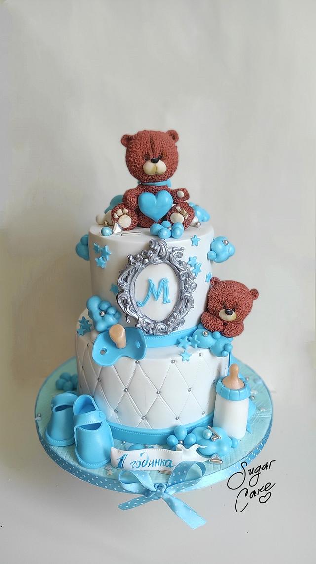 Baby Cake Whit Bears - Decorated Cake By Tanya Shengarova - Cakesdecor