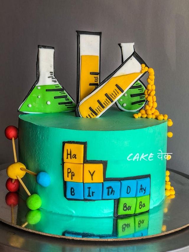 Chemistry lab cake - Decorated Cake by Ruchi Narang - CakesDecor