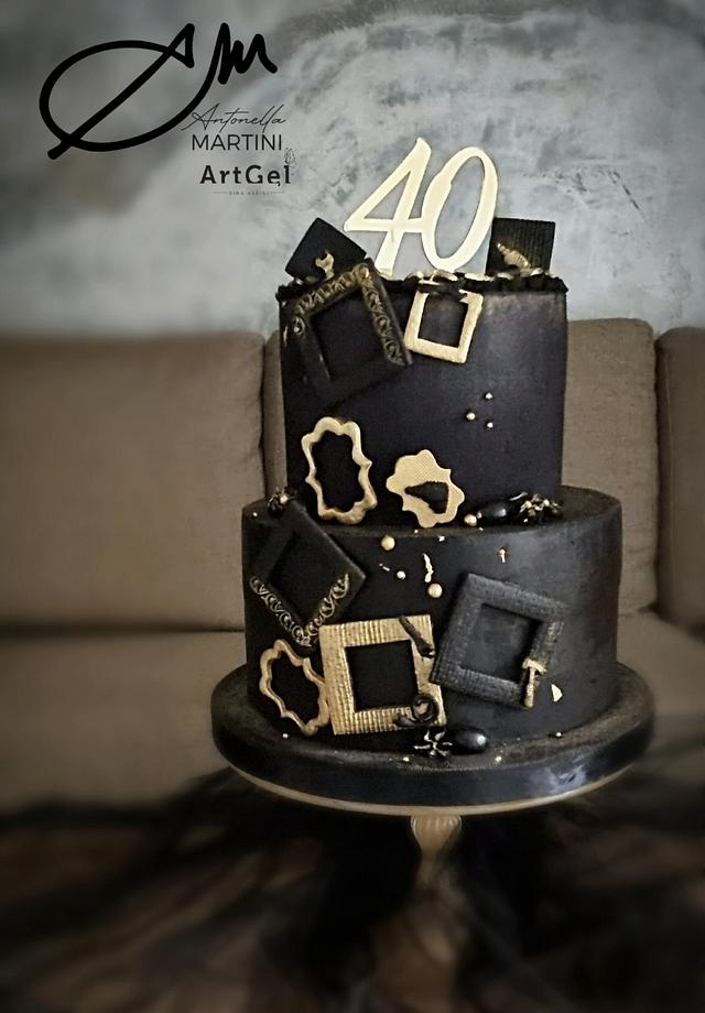 Black and Gold - Decorated Cake by AntonellaMartini - CakesDecor