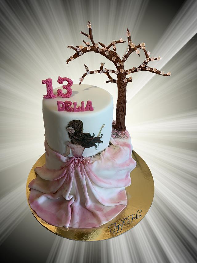 Buy 2-teir flower anniversary cake Online at Best Price | Od
