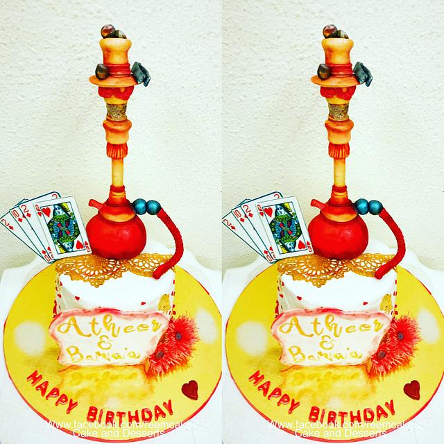 Hookah cake for ladies Decorated Cake by reemabdo CakesDecor