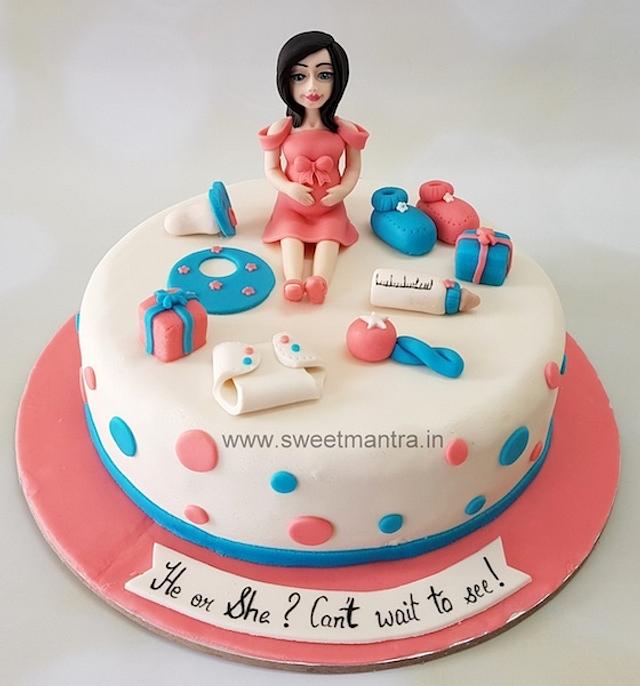 Mom to be cake - Decorated Cake by Sweet Mantra - - CakesDecor