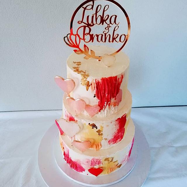 Wedding cream - Cake by alenascakes - CakesDecor