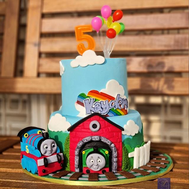 Thomas And Train - Decorated Cake By Ms. V - Cakesdecor