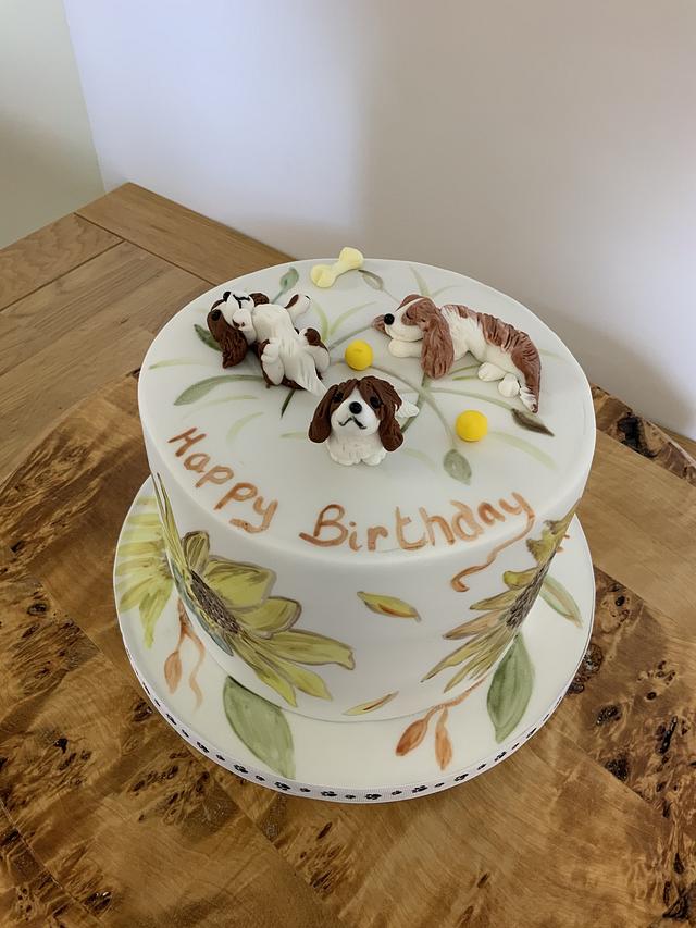 Cavalier king charles store cake