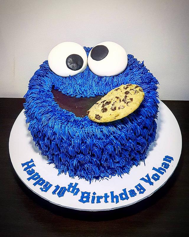 Cookie Monster Cake Cake By The Custom Piece Of Cake Cakesdecor