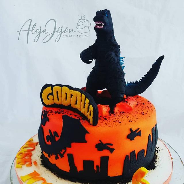 Pastel godzilla - Decorated Cake by Aleja Jijón - CakesDecor