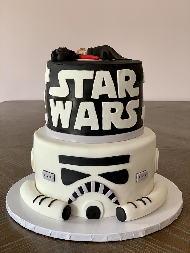 Oswald Bestrating Snazzy Star Wars baby shower cake - Decorated Cake by Brandy-The - CakesDecor