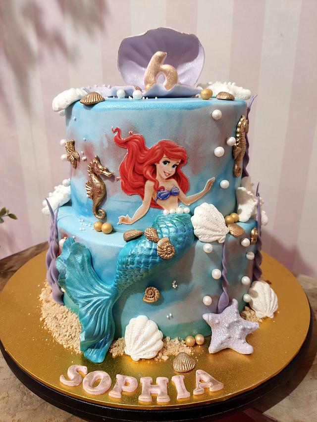 Ariel cake - Decorated Cake by ClaudiaSugarSweet - CakesDecor