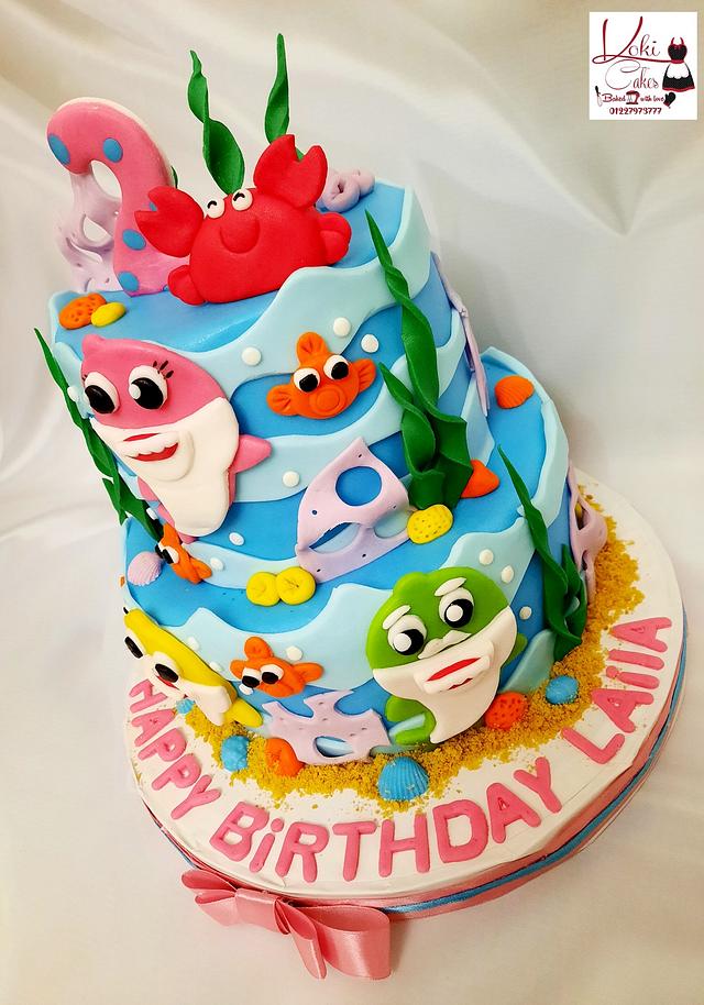 Baby Shark Cake Cake By Noha Sami Cakesdecor