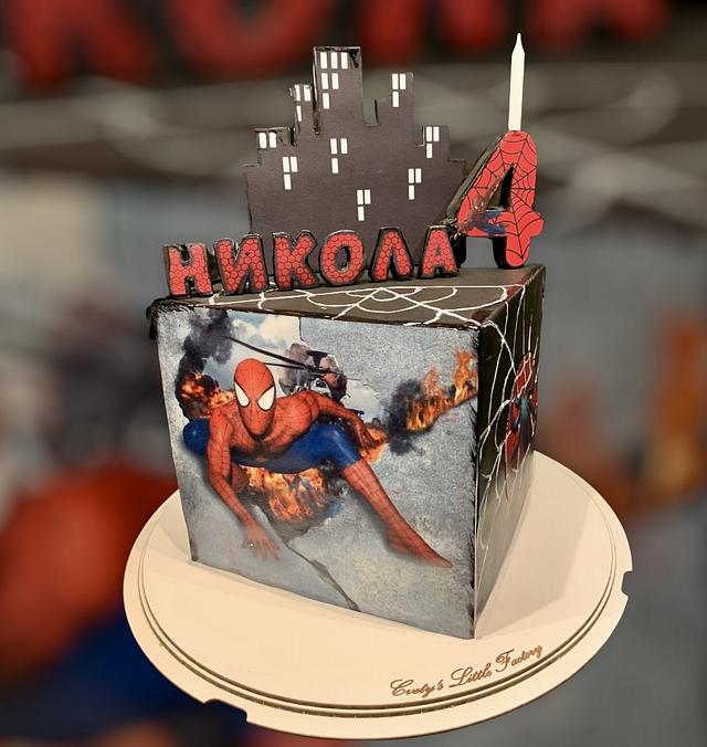 Spider-Man and the Hulk - Decorated Cake by - CakesDecor