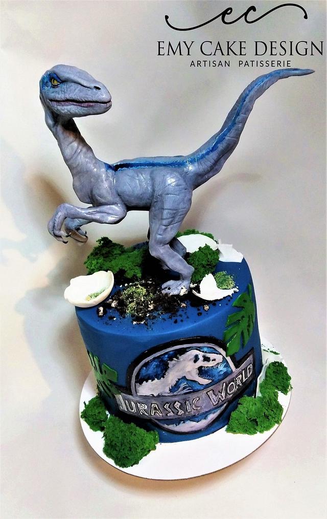 Jurassic World Cake Velociraptor Blue Cake By Cakesdecor