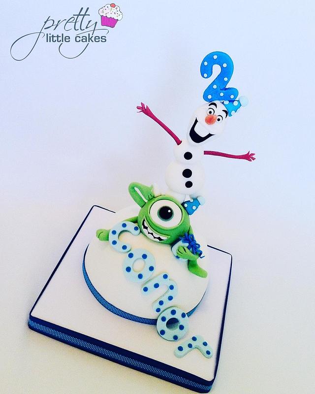 Olaf and Mike xx - Decorated Cake by Rachel.... Pretty - CakesDecor