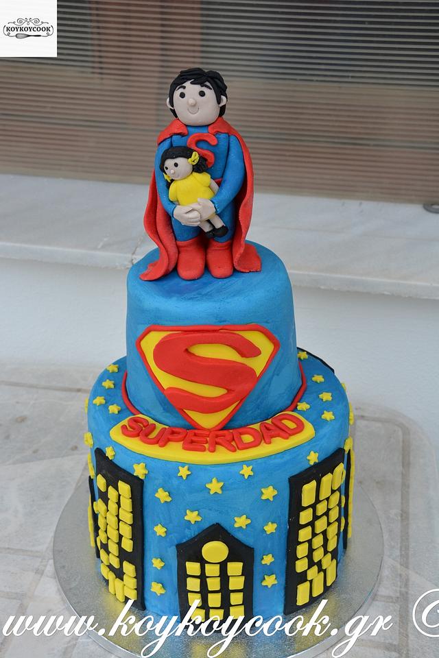 SUPERDAD CAKE - Decorated Cake by Rena Kostoglou - CakesDecor