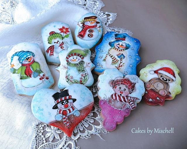 Hand painted christmas gingerbreads