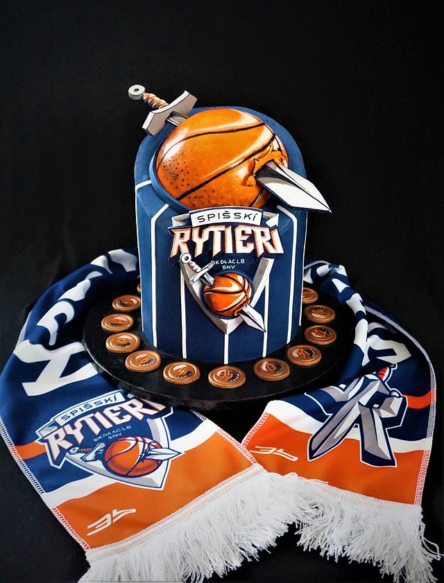 Basketball cake "Spišskí Rytieri" I. Decorated Cake by CakesDecor
