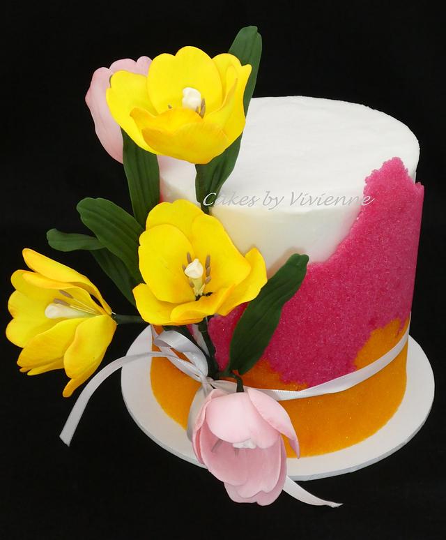 Tulip Cake Decorated Cake by Cakes by Vivienne CakesDecor