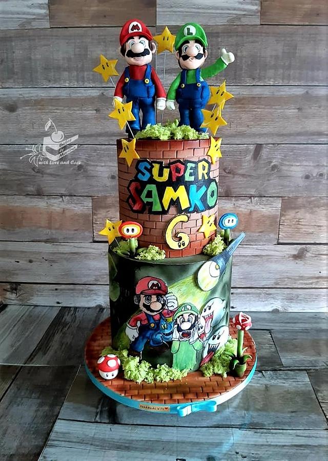 mario luigi cake