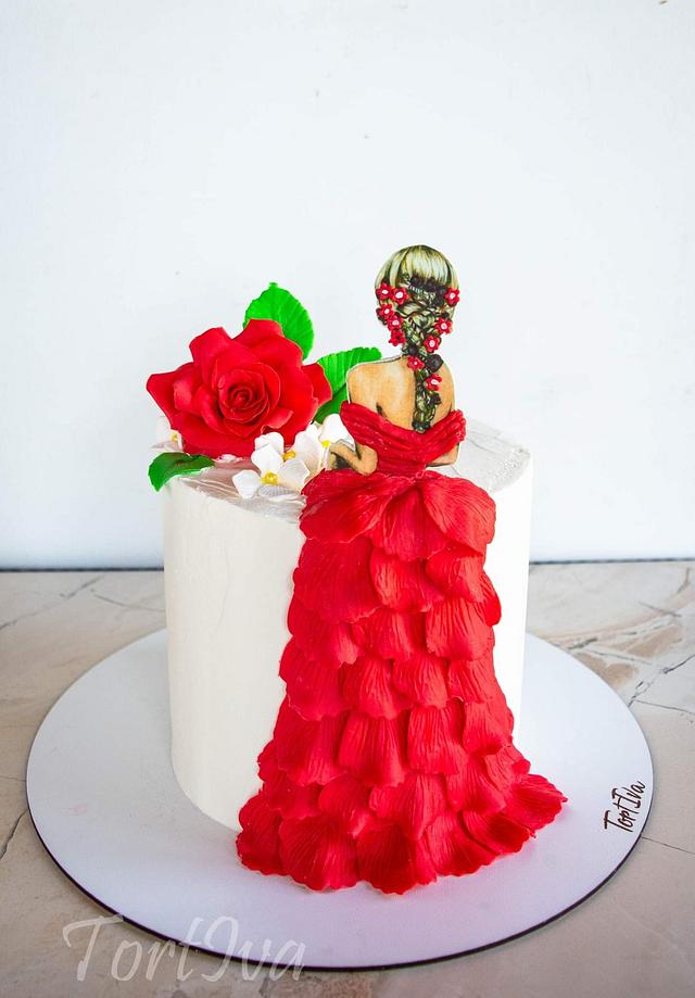 Cake with standing girl - Decorated Cake by TortIva - CakesDecor