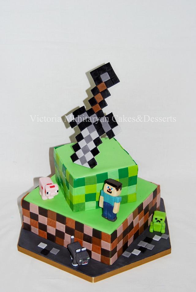 Minecraft birhday Cake - Cake by Art Cakes Prague - CakesDecor