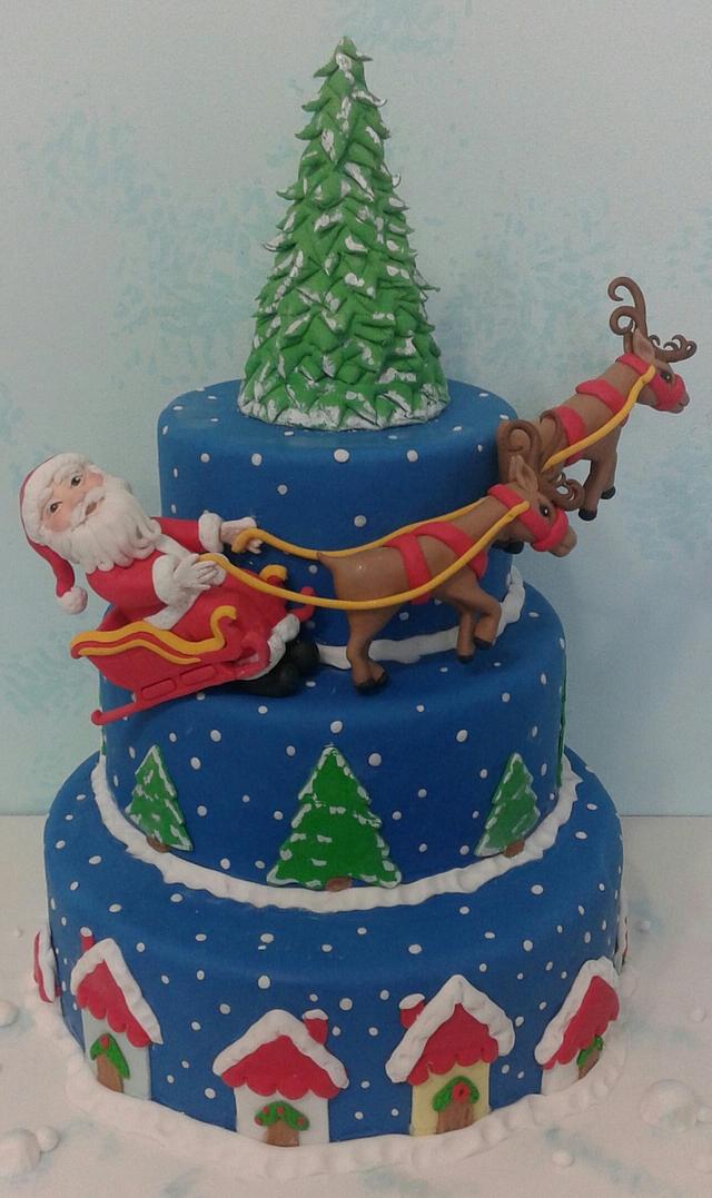 chrismas cake - Decorated Cake by Roberta - CakesDecor