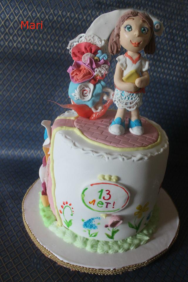 cake for a young lady Decorated Cake by Maria Romanova CakesDecor