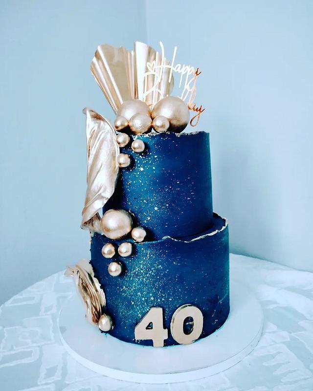 Navy blue - Decorated Cake by alenascakes - CakesDecor