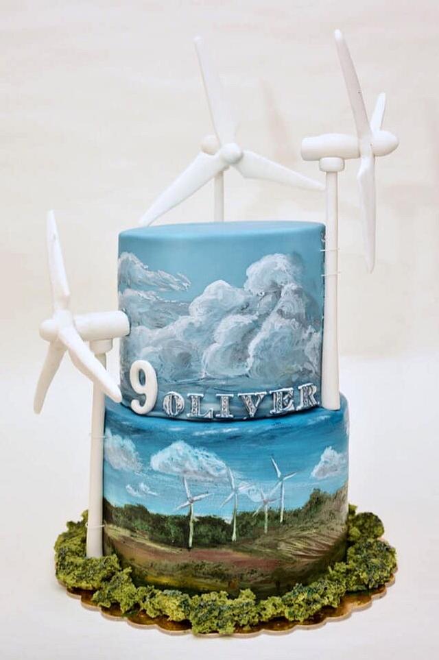 Wind power - Cake by Silvia - CakesDecor