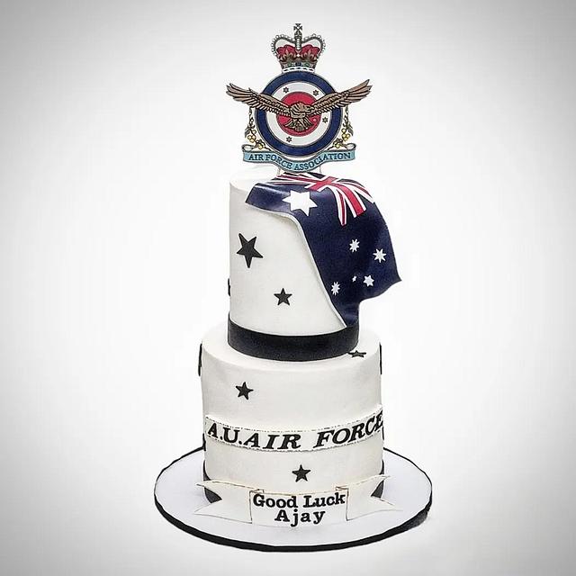 A.U.Air Force cake - Decorated Cake by The Custom Piece - CakesDecor