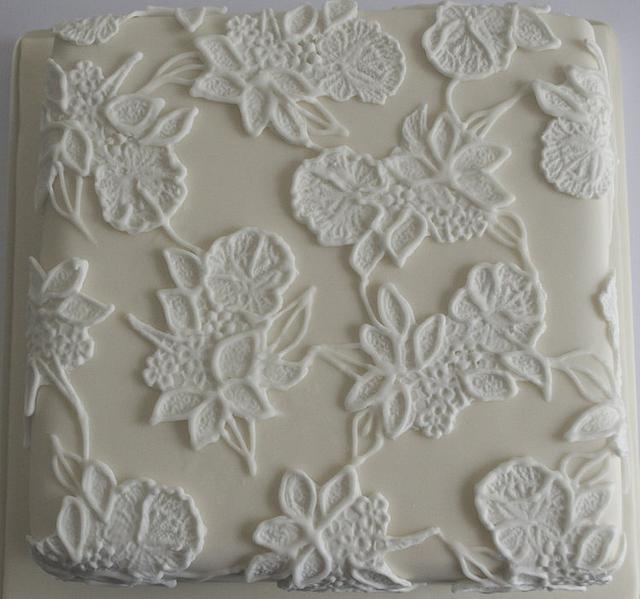 Lace Wedding Cake - Decorated Cake By Sugar Ruffles - Cakesdecor