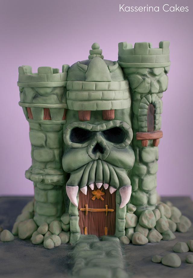 Castle Greyskull inspired cake