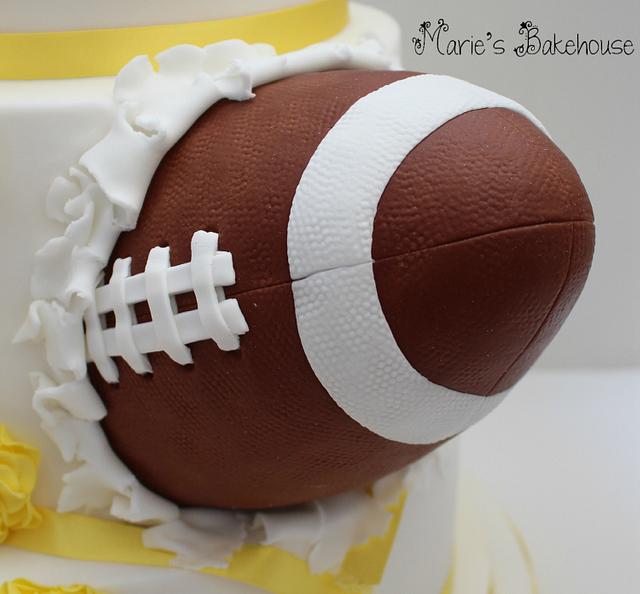 American Football Wedding Cake