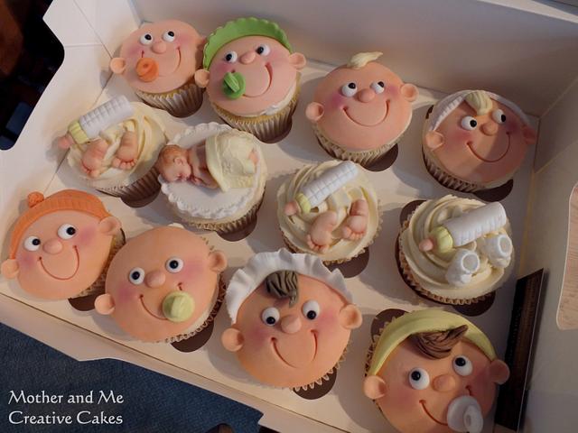 Baby Shower Cupcakes cake by Mother and Me Creative Baby Shower Cupcakes cake by Mother and Me Creative