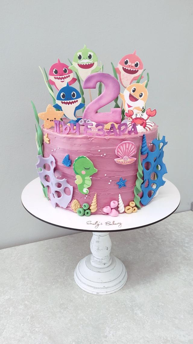 Baby Shark Birthday Cake| Baby Shark Theme Cake For Kids