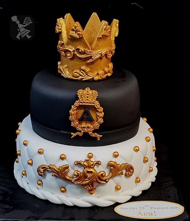 Cake with crown - Decorated Cake by Sunny Dream - CakesDecor