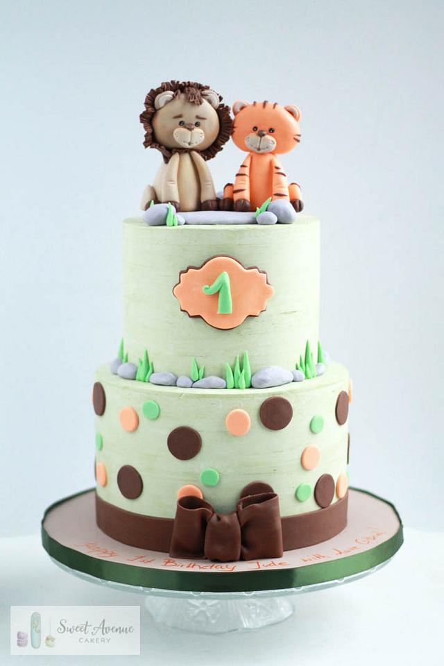 Jungle Baby Shower, birthday cake cake by Sweet Avenue