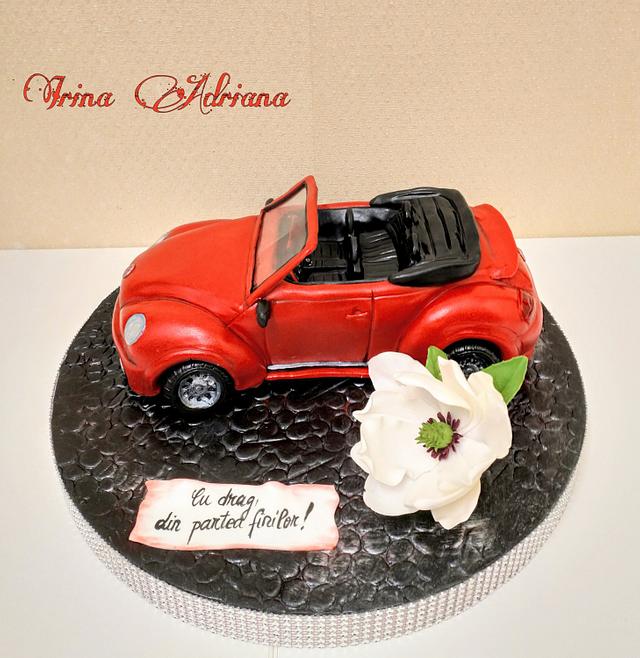 Volkswagen Beetle Convertible Cake