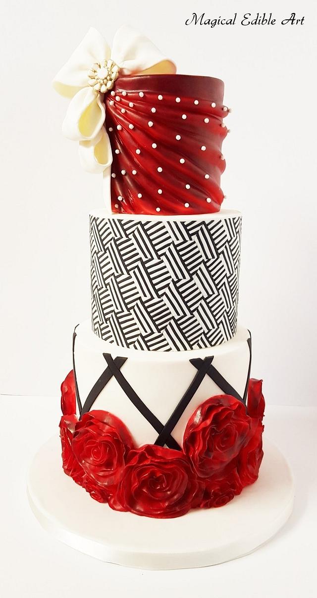 Red and black cake - Cake by Zohreh - CakesDecor